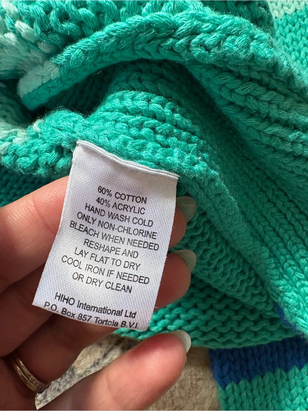HIHO Pullover Relaxed Crew Neck blue striped Sweater NWT Size M - Picture 6 of 7